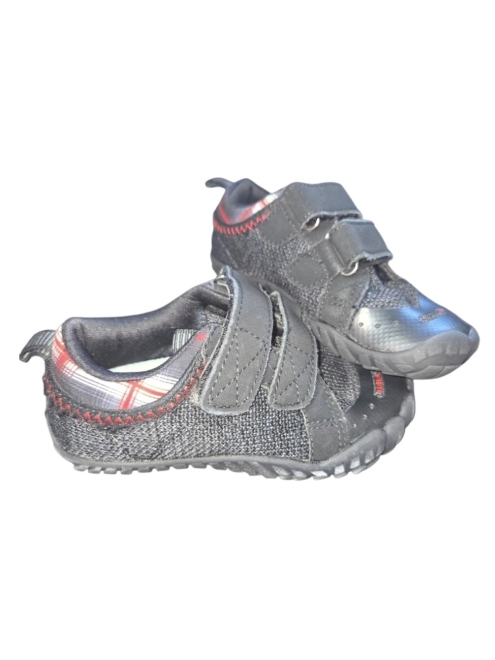 KUBUA Kids Barefoot Shoes Plaid Trim-Size 9/9.5 US 26EU EUC